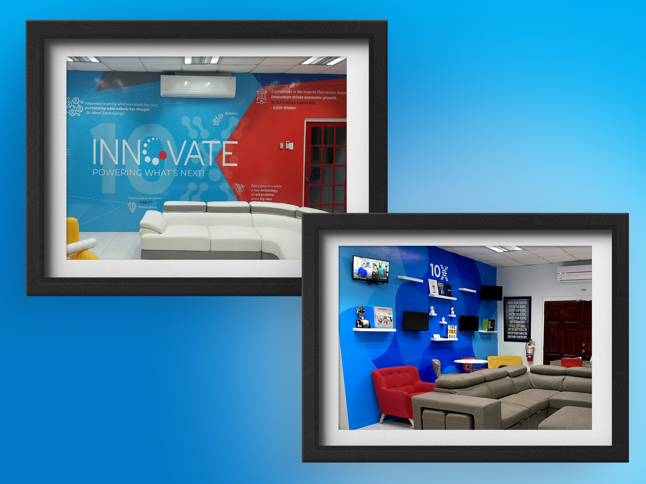 Interior design and decoration for Innovate 10X 